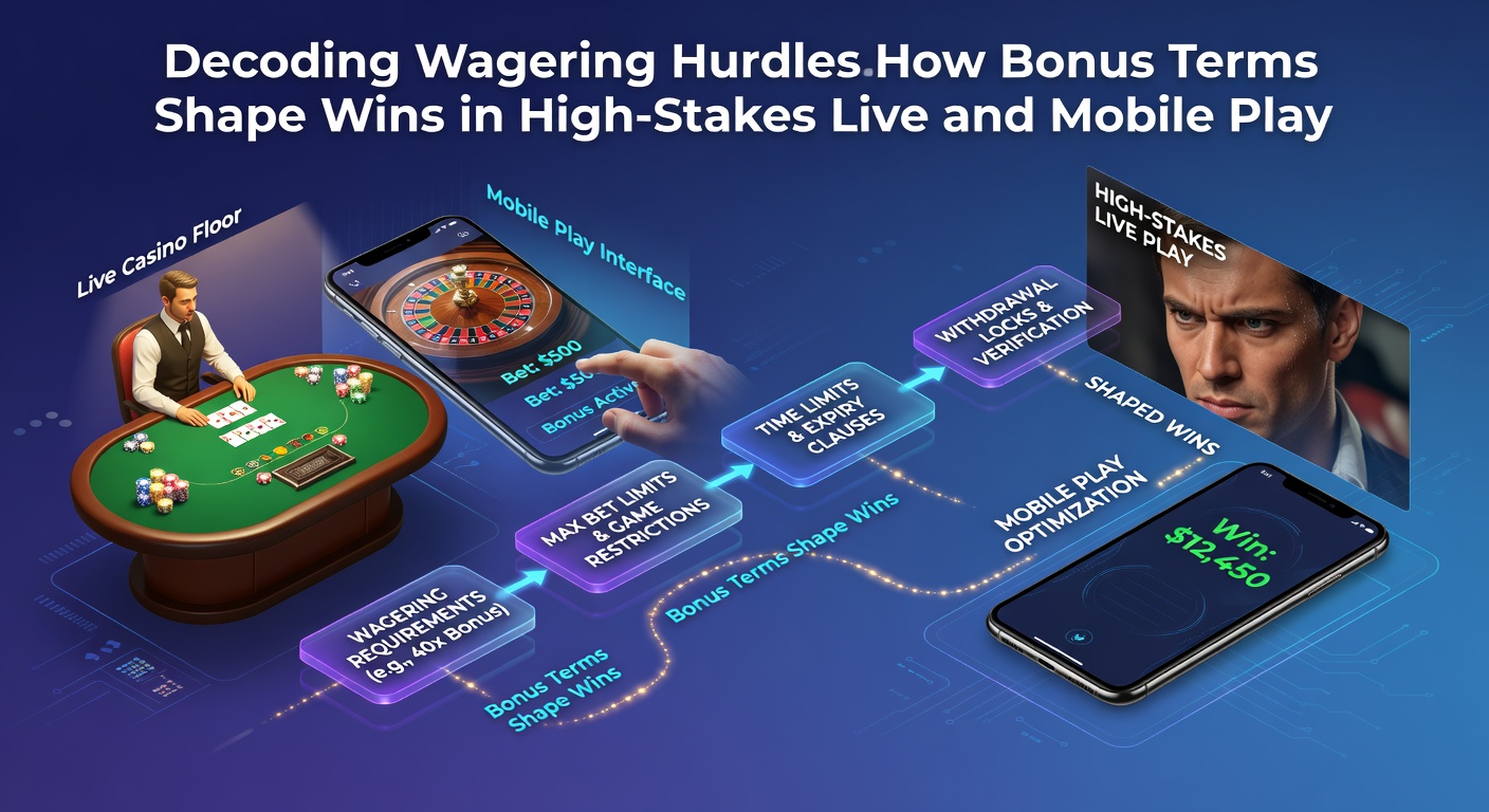 Mobile Casino-Screenshot mit Live-Dealern und Bonus-Tracker, der Wettanforderungen anzeigt